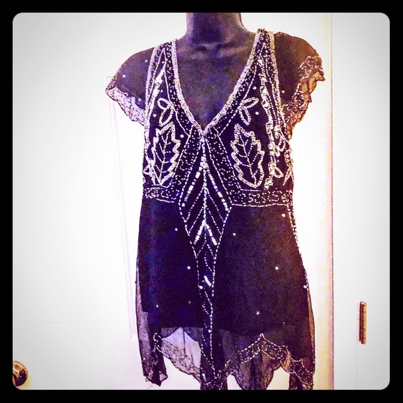 SCALA sequin sheer top - Picture 1 of 6